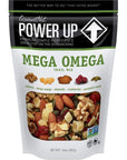 Power Up Premium Trail Mix - Mega Omega Trail Mix 14oz, Gluten Free, Vegan, Non-GMO