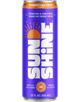 Sunshine Sparkling Energy Drink Clementine Twist Vitamin C Electrolytes 70mg Natural Caffeine 12oz Pack of 12