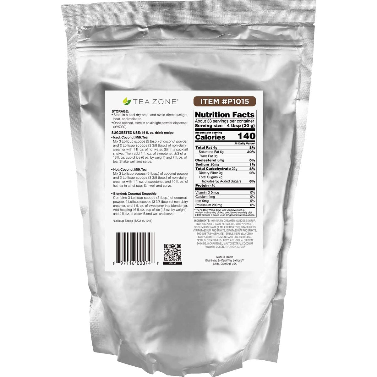 Tea Zone 22 lb Coconut Powder