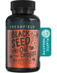 Freshfield Black Seed Oil: Up to 3X The Thymoquinone, Premium (Black Cumin Seed Oil, Nigella Sativa) | Cold Pressed | Vegan | Ultra Strength | Pure and 100% Natural. (120 Capsules)