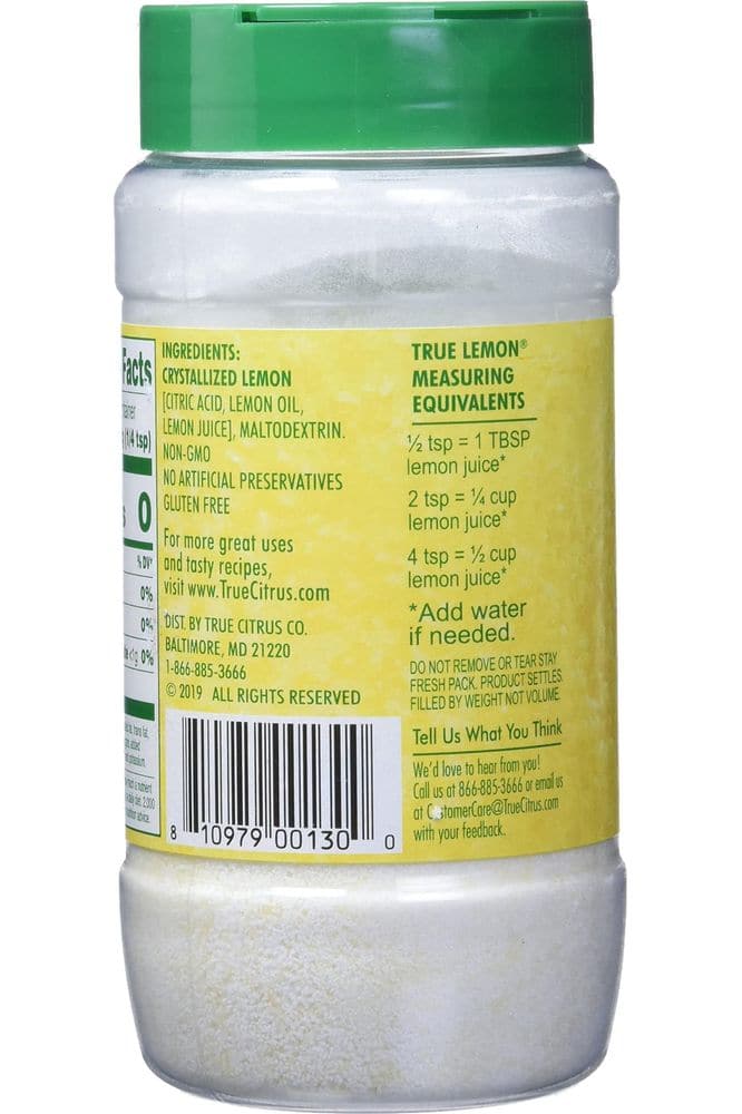 True Lemon Crystalized Lemon Shaker, 10.6 oz