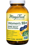 MegaFood Women's 55+ One Daily Multivitamin for Women with Vitamin A, Vitamin C & Vitamin E for optimal aging support - Plus Real Food - Bone & Immune Support Supplement - Vegetarian - 120 Tabs