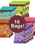 Bcuz Granola Bites 16Bag Gluten Free Healthy Snacks for Adults Healthy Granola Gluten Free Snack  Kosher Snacks for Kids Vegan Snack Individually Wrapped Snack Packs  1 oz Variety Pack 16Bags