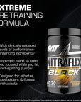 GAT SPORT Nitraflex Black Pre-Workout Powder, Extreme Pre-Training Formula for Men & Women, 40 Servings (Strawberry Kiwi)