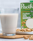 Pacific Foods Original Unsweetened Cashew Milk Plant Based Milk 32 oz Carton Case of 6