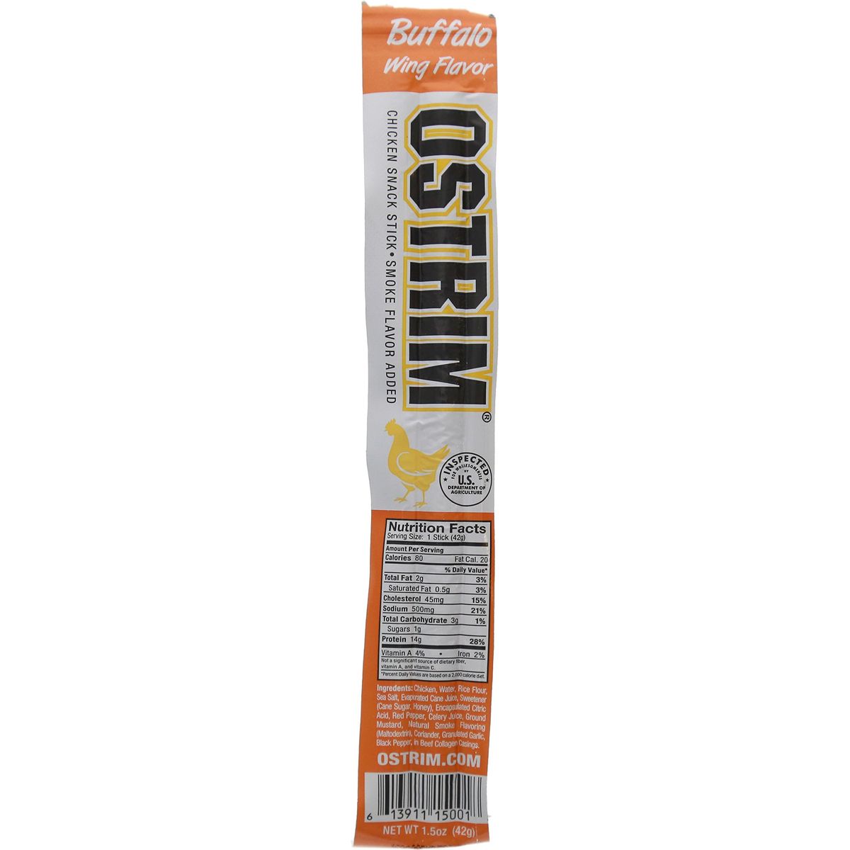 Ostrim Chicken Snack Stick Buffalo Wing Flavor High Protein 2 pack