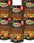 Organic Whole Chestnuts, Roasted And Peeled Chestnut, Kosher for Passover, Mini To Go Bags - 5 * 1.23 Oz Bag (6-Pack)