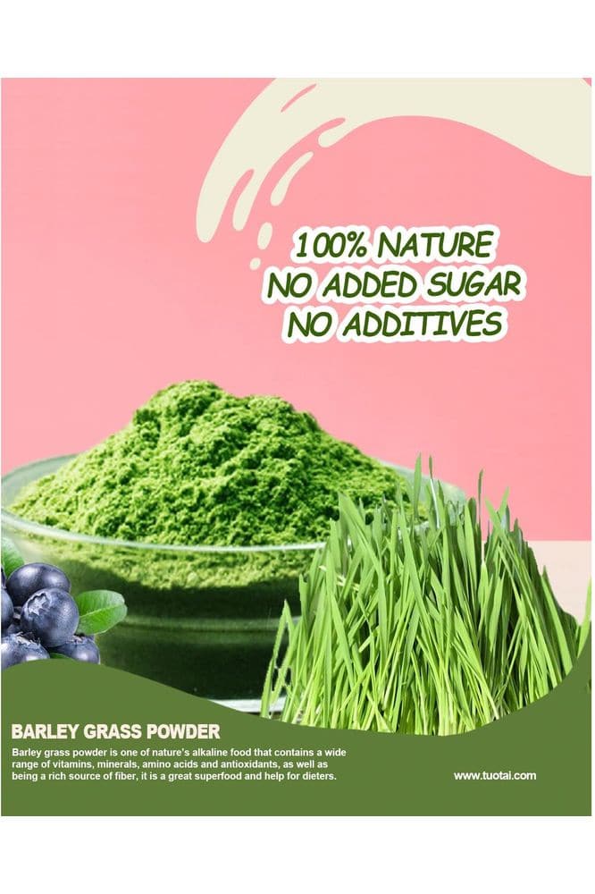 Premium Barley Grass Powder, 4.0oz (114g), 100% Natural Barley Grass Powder Rich in Antioxidants, Amino Acids and Protein, No Gmo, No Additives, Vegan