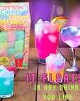 Lupy Lups Magic Floating Cotton Candy It Floats 63 oz 15 BallsAssorted Flavors Pastel Candy for Stocking Treats Party Favors Buffet table and Pinata