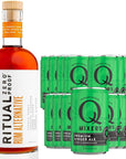 Ritual Zero NonAlcoholic Rum Alternative with of Q Mixers Ginger Ale for your favorite AlcoholFree Mixed Drink  15 PACK