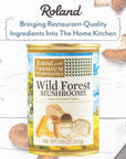 Roland Foods Premium Canned Wild Forest Mushrooms 141 Ounce Can Pack of 4