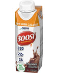 Boost Very High Calorie Nutritional Drink Chocolate Made with Natural Chocolate Flavor  No Artificial Flavors Colors  Sweeteners 8 FL OZ Pack of 6