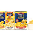 Muscle Mac Macaroni  Cheese Carton or Box SAMPLE Pack 2 Box of Original 675 Oz 2 Box of Shells  Cheese 11 Oz  2 box of PRO 675 Oz with Probiotics Pack of 6