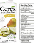 Ceres 100 All Natural Pure Fruit Juice Blend Pear  Gluten Free Rich in Vitamin C No Added Sugar or Preservatives Cholesterol Free  338 FL OZ 3 Count