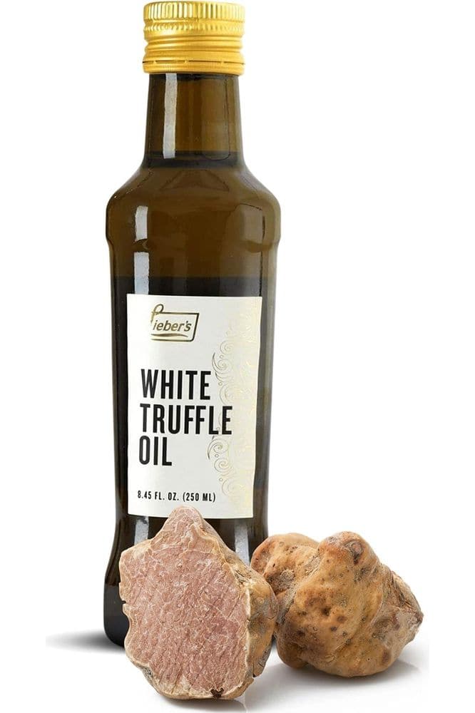 Lieber’s White Truffle Oil Premium Truffle Oil for Cooking, Salad Dressing, Seasoning, Marinade, Garnish, This White Truffle In Oil Is Kosher, Vegan, Vegetarian &amp; Gluten Free | 8.45 Fl Oz Glass Bottle