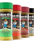 Dan-O's Seasoning Small 4 Bottle Combo | Original, Chipotle, Spicy, & Crunchy | 4 Pack (3.5 oz)