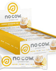 No Cow High Protein Bars Lemon Meringue  Healthy Snacks 20g Vegan Protein High Fiber Low Sugar Keto Friendly Dairy  Gluten Free 12 Count