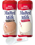 Nestle Carnation Powdered Malted Milk Variety Original  Chocolate 1 of Each with By The Cup Scoop