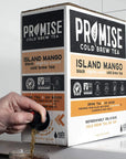 Promise Beverages Slightly Sweet Island Mango Cold Brew Tea On Tap 1 Gallon  128 fluid ounces Rainforest Alliance Certified Bag In Box Liquid Ready To Drink Sweetened with Stevia