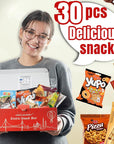 International Snack Box 30 Pcs Premium Foreign Rare Snack Food Gifts with Suprise ItemEuropean Snacks for Adults and Kids for Easter Day