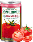 Sacramento Tomato Juice  Vegetable Juice Beverage  No Added Sugar No High Fructose Corn Syrup Gluten Free and Vegan  100 Tomato Juice  46 Fl oz Can of BETRULIGHT Value Pack of 2 Tomato Juice 46 FL OZ Can