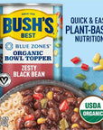 BUSHS BEST 15 oz Blue Zones Zesty Black Bean Topper Source of Plant Based Protein and Fiber Low Fat Gluten Free Pack of 6