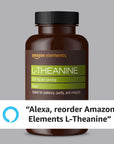 Amazon Elements L-Theanine, 200mg, 60 Capsules, 2 month supply (Packaging may vary)