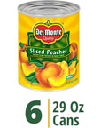 Del Monte Canned Sliced Yellow Cling Peaches in Heavy Syrup 29 Ounce Pack of 6