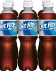 Diet Rite Pure Zero Cola soda No Caffeine 6 pack of 169 oz bottles