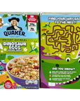 Instant Oatmeal Bundle Includes Two 141 Oz Boxes of Quaker Dinosaur Egg Instant Oatmeal with Brown Sugar  16 Quaker Dinosaur Egg Instant Oatmeal Packets Includes CAPTIVAMKT Fridge Magnet