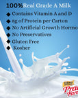 Prairie Farms  1 Low fat Milk Milk 1  Shelf Stable Boxed UHT Ultra Pasteurized Milk Vitamin D White Milk  Preservative and Hormone Free Kosher Made in USA  8 FL oz 27 Pack