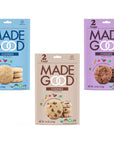 MadeGood Cookies Variety Pack  Vanilla Double Chocolate  Chocolate Chip  glutenfree Cookies  6 Pouches 5 oz Each  Recyclable Packaging