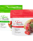 Juice Plus Chewables JuicePlus Fruit  Vegetable Blend Soft Chews Delicious Vegan Gummies for Adults  Kids  20 Fruits  Veggies Vitamins  Easy to Chew  Prepacked 4 Pouches 120 servings of Fruit 120 of Veg