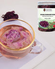 BAILINHOU Dried doubleflowered Burgundy Rose tea 1 oz28g Edible Rose Petal Flower Rich in antioxidants Chinese Herbal Tea Flower Tea Series Products doubleflowered rose