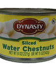 Dynasty Kosher Canned Water Chestnuts 8oz per Can Sliced 2 Can