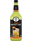 Mr  Mrs T Whiskey Sour Mix 1 L bottle Pack of 6 Tart and Sweet Blend Flavored Cocktail Mixer Made with Cane Sugar Perfect for Traditional Whiskey Sour and Mocktail Drinks