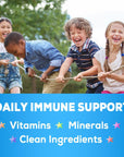 Kids Immune Support Gummies with Vitamin C, Zinc & Echinacea, Gluten Free & Non-GMO Chewable Immune Support for Kids Gummy, Daily Childrens Immune Support Vitamins, Vegan, Berry Flavor - 90 Gummies