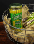 Fosters Pickled Asparagus Original 16oz 3 Pack  Pickled Asparagus Spears in a Jar  Traditional Pickled Vegetables Recipe for 30 years  Fat Free Pickled Asparagus Preservative Free and Fresh