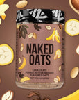 Naked Oats  Chocolate PB Banana Overnight Oats 20g GrassFed Protein GlutenFree Oatmeal Instant Breakfast or Shake High Protein Oatmeal High Fiber Breakfast Shake Non GMO No Soy  12 Servings