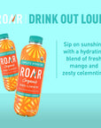 Roar Organic Electrolyte Infusions  USDA Organic  Mango Clementine  with Antioxidants B Vitamins LowCalorie LowSugar LowCarb Coconut Water Infused Beverage 18 Fl Oz Pack of 12