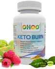 OHOO Keto Burn Weight Loss Supplement 650 Mg - Natural Keto 5 Increases Ability to Burn Fat, Boost Metabolism, Controls Appetite, Increases Energy, for Women, Men - 60 Capsule