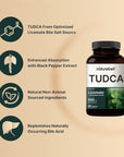 TUDCA 500mg with Black Pepper Extract, 60 Capsules