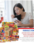 FUDOBOX Asian Instant Ramen Noodles Variety Pack with Cookies  Chopsticks  Mama Hao Acecook  Student Care Package  Spicy Noodles Challenge  15 Pack Assorted