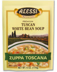 Alessi Autentico Premium Soups, Traditional Flavors, 6oz (Tuscan White Bean, Pack of 6)