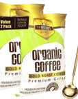 SA Wilsons Organic Enema Coffee Gold Roast Organic Enema Coffee High Caffeine Coffee 44 Higher Caffeine 2Pack Bundle with eShopX Coffee Scoop