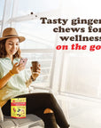 Pocas Original Ginger Chews  Sweet and Zesty Ginger Chew Individually Wrapped LowCalorie Snacks Ginger Candy Made with Pure Cane Sugar 3 Oz Ea Pack of 4