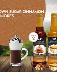 Syruvia Coffee Syrup Variety Pack  Brown Sugar Cinnamon  Smores GlutenFree Kosher 254 fl oz Bottles  Enhance Your Coffee Experience with Premium Flavoring Syrups