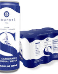 SOUROTI Sparkling Unflavored Carbonated Mineral Water Healthy Beverage rich in minerals and trace elements  6Pack 330ml Tins  Imported from Greece