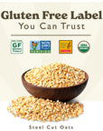 GF Harvest Gluten Free Certified Organic Whole Grain Steel Cut Oats 25 Pound Pack of 2