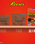 REESE'S Miniatures Assorted Flavored Peanut Butter Cups, Candy Party Pack, 32.1 oz